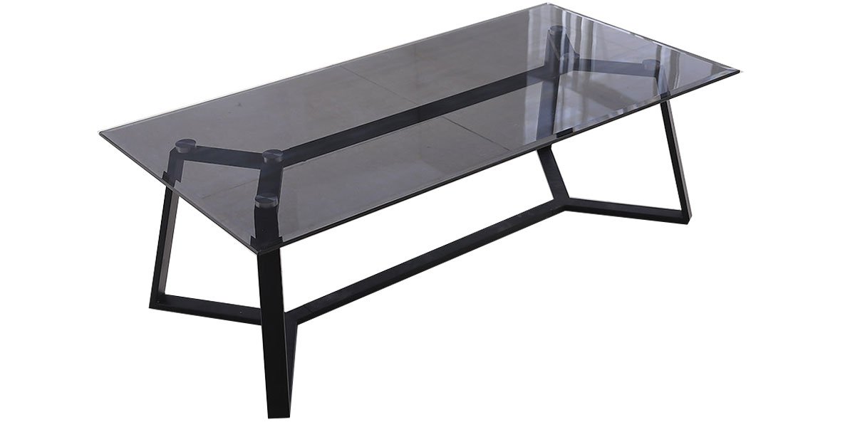 Table Basse En Verre Noir Neo