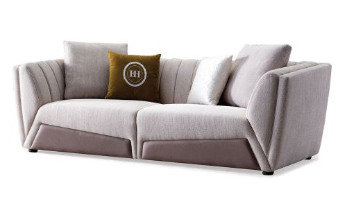 Canapé 3 places en tissu OSCAR - Beige