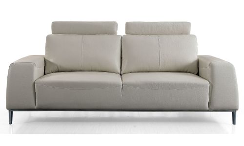 Canapé 3 places en cuir avec dossier avance-recul  LOOLAK – Beige