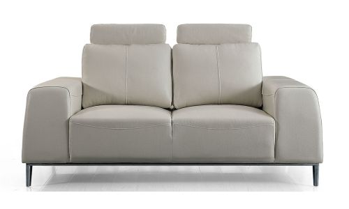 Canapé 2 places en cuir avec dossier avance-recul  LOOLAK – Beige