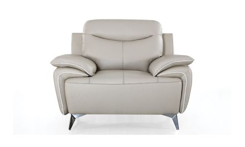 Fauteuil cuir Design MAEL - Beige