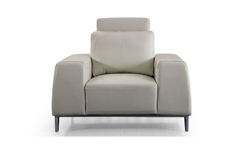 Fauteuil cuir avec dossier avance-recul LOOLAK – Beige