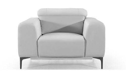 Fauteuil cuir Design NORA - Blanc