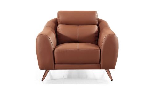 Fauteuil cuir Design SIANNA – Cognac