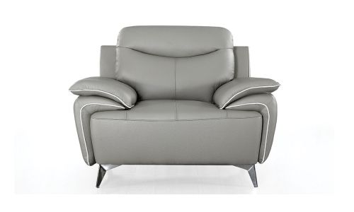 Fauteuil cuir Design MAEL - Gris