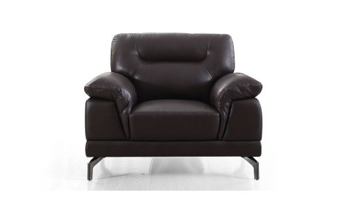 Fauteuil cuir Design BRODY – Marron