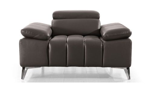 Fauteuil cuir Design LYAM – Marron