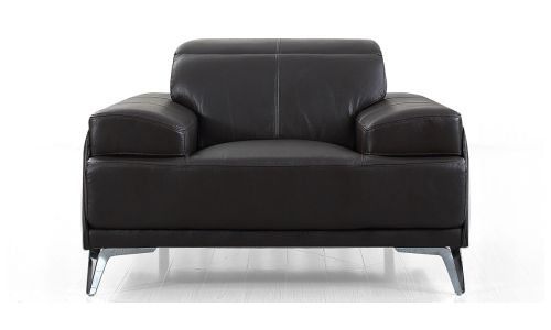 Fauteuil cuir Design GARLIK - Marron