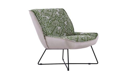 Fauteuil en tissu PALMER - Gris clair 