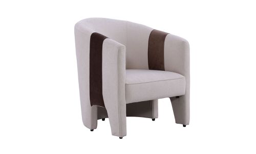 Fauteuil en velours TARA - Beige