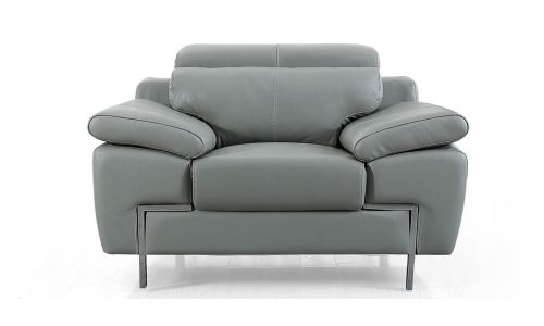 Fauteuil Cuir Design KARE - Gris
