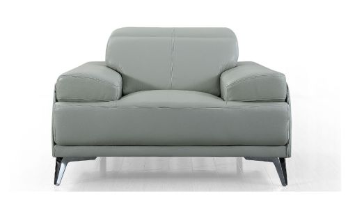 Fauteuil cuir Design GARLIK - Gris