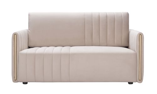 Canapé 2 places en velours PRISME - Beige