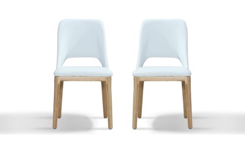 Chaise Design MANDY - Blanc - Lot de 2