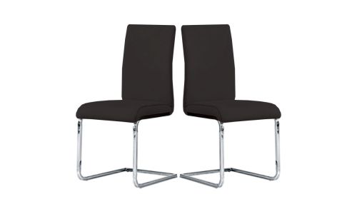 Chaises design blanches DIVINA - Lot de 2