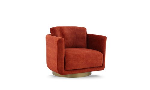 Fauteuil en tissu SCOTT - Rouge