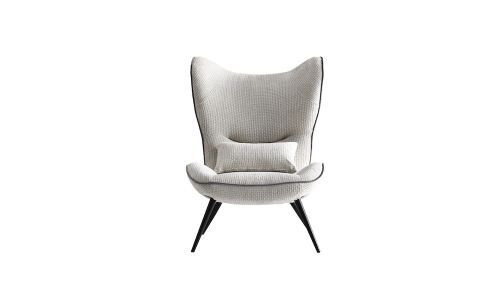 Fauteuil en tissu OTIS - Gris clair