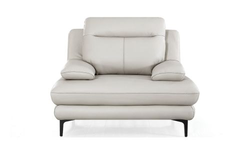 Fauteuil cuir Design LYA - Beige