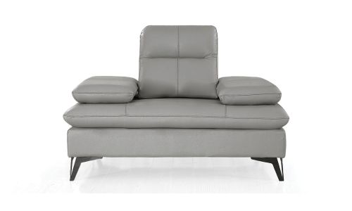 Fauteuil cuir Design IRIS - Gris