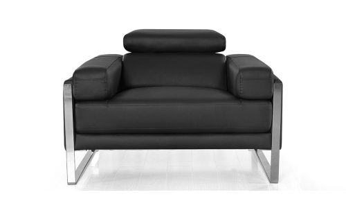 Fauteuil cuir Design ALIYAH - Noir