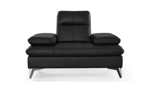 Fauteuil cuir Design IRIS - Noir