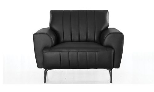 Fauteuil cuir Design ROMY - Noir