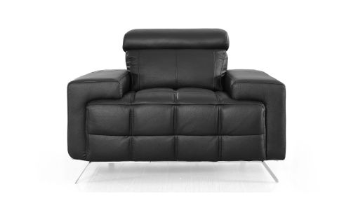 Fauteuil cuir Design JACOB - Noir