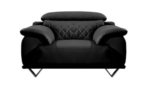 Fauteuil en cuir GARCIA - Noir