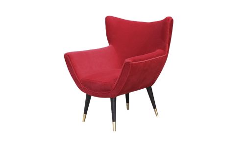 Fauteuil en tissu BLOOM - Rouge