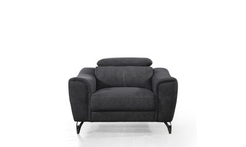 Fauteuil en tissu KRYS - Gris