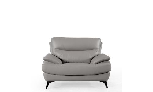 Fauteuil en cuir MYLOS - Taupe