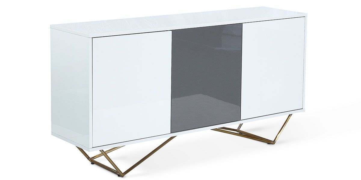 Buffet_laqué/acier_JAZZ_-_Blanc/Gris/Gold_3_LaMaisonDuCanapé