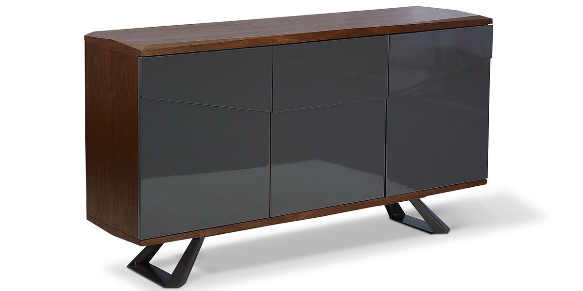 Buffet_laqué/bois_PUNE_-_Gris/Noyer_2_LaMaisonDuCanapé