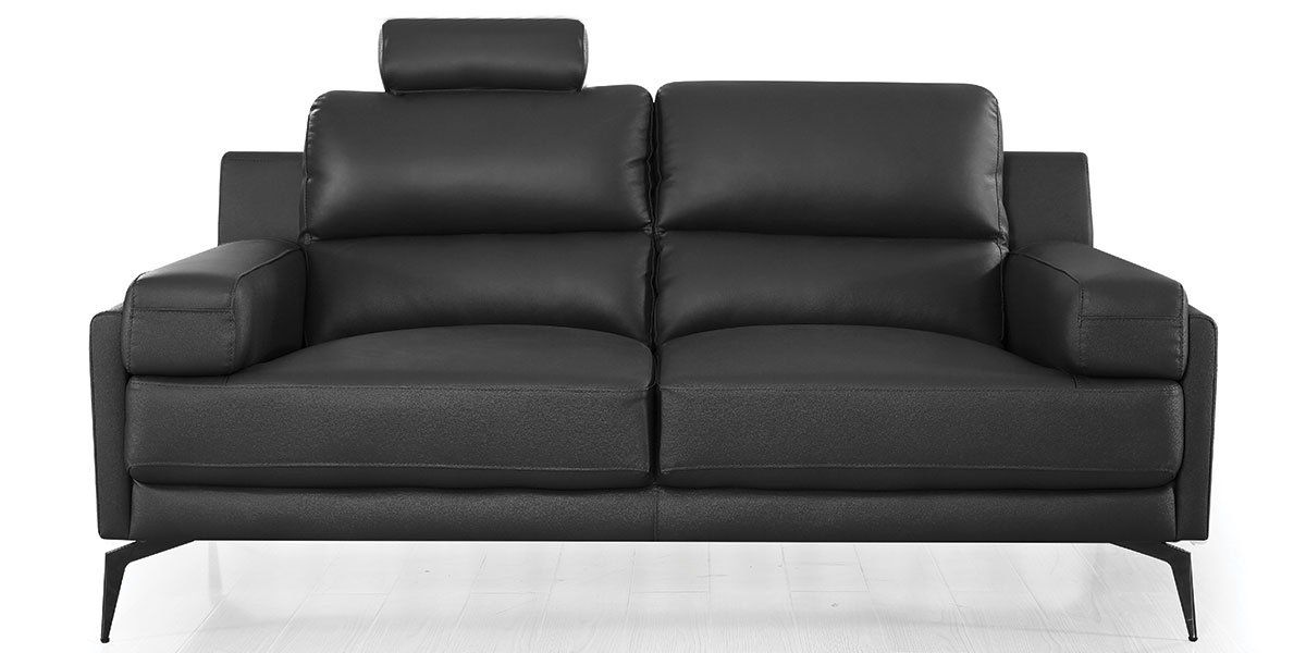 Canapé_2_places_Cuir_MAYRON_-_Noir_1_LaMaisonDuCanapé