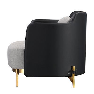Fauteuil_en_tissu_et_simili_cuir_ARIA_-_Gris_et_Noir_3_LaMaisonDuCanapé