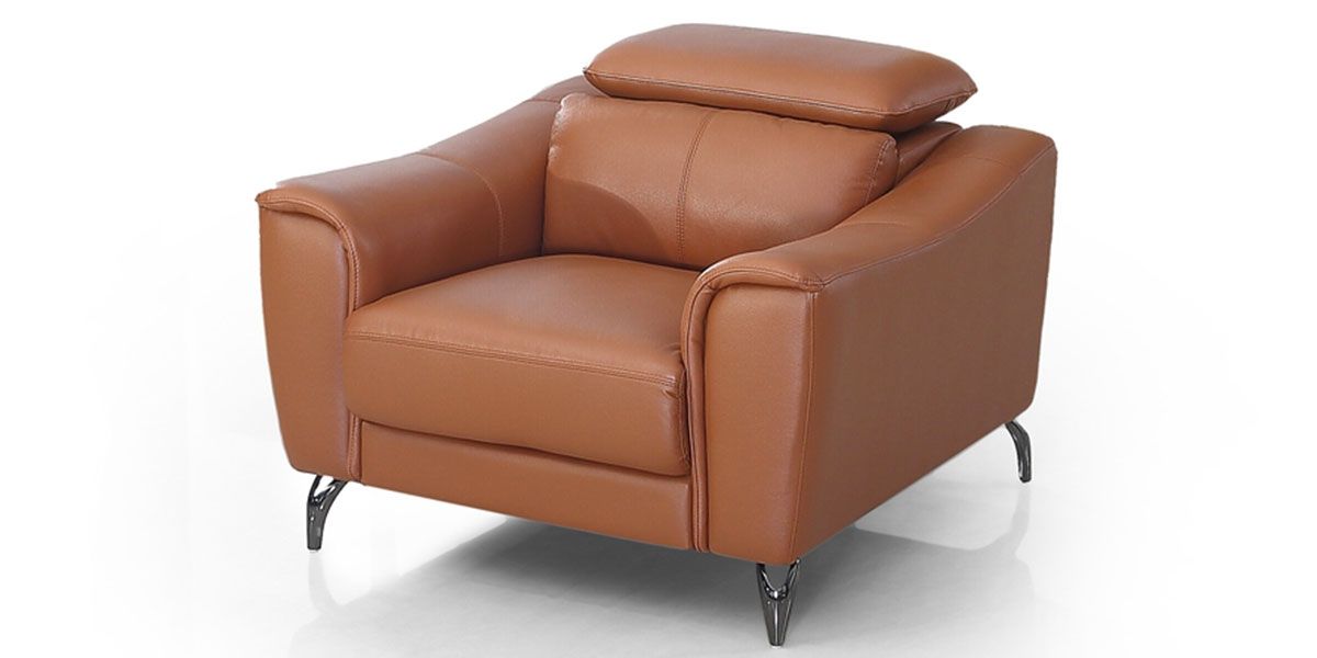 Fauteuil_Design_en_cuir_KRYS_-_Marron/Cognac_3_LaMaisonDuCanapé