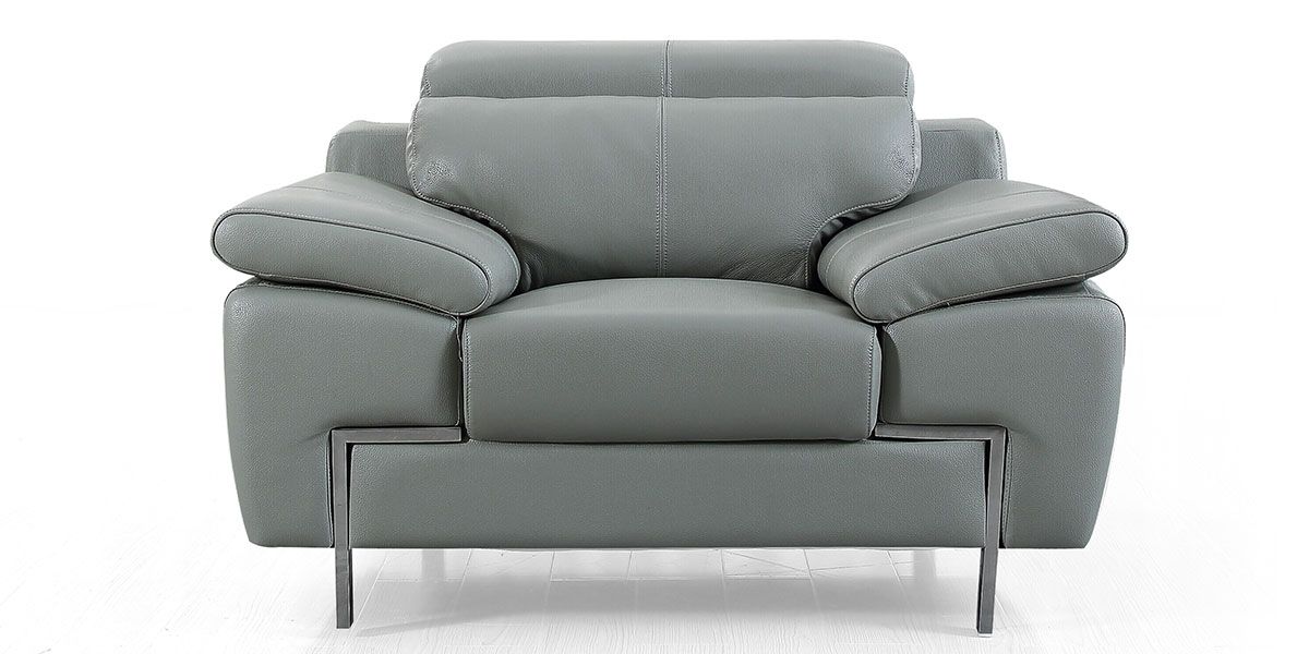Fauteuil_Cuir_Design_KARE_-_Gris_1_LaMaisonDuCanapé