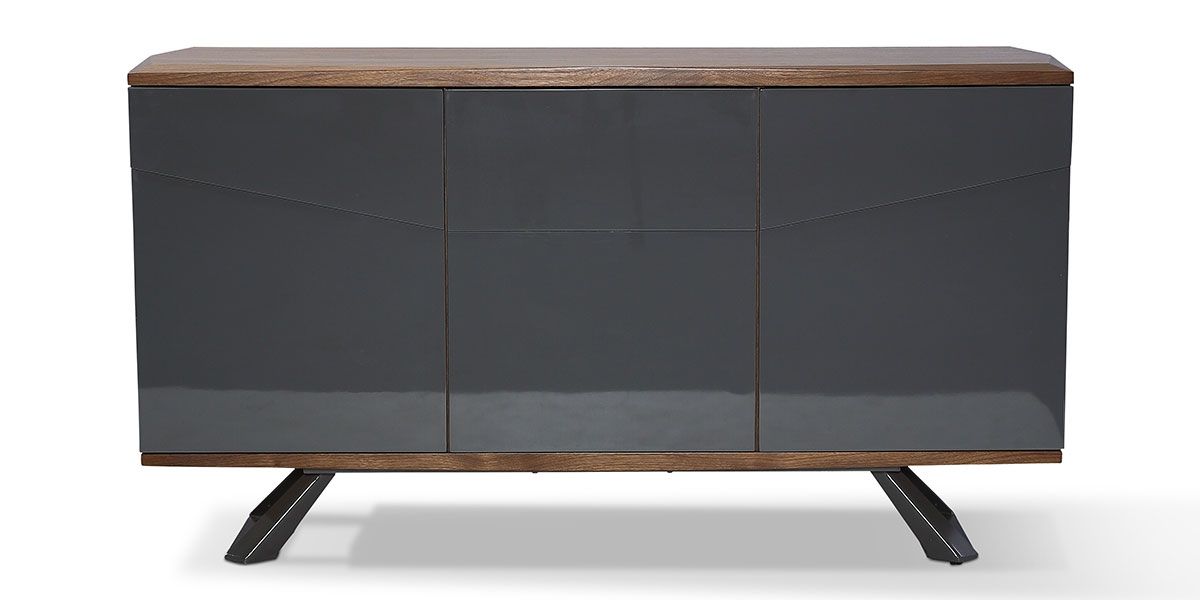 Buffet_laqué/bois_PUNE_-_Gris/Noyer_LaMaisonDuCanapé