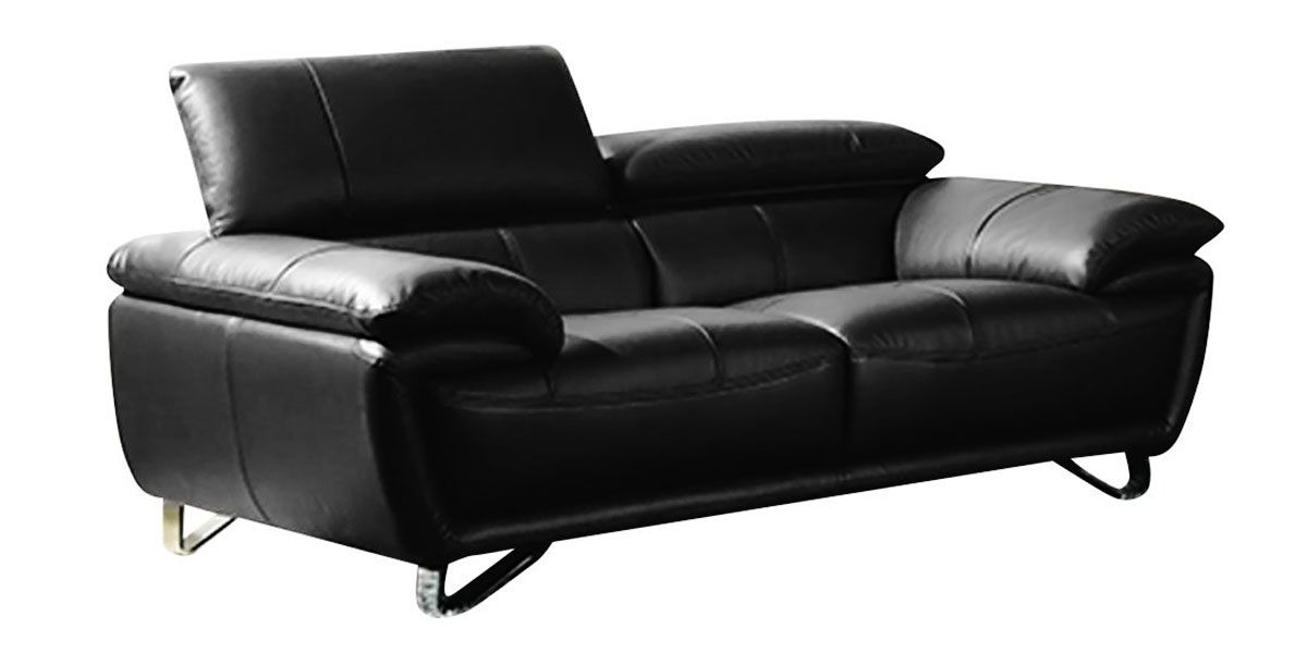 Canapé_2_places_en_cuir_noir_BAYA_LaMaisonDuCanapé