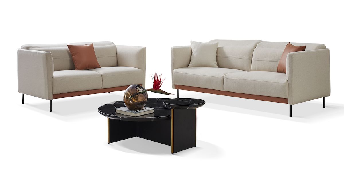 Canapé_2_places_en_tissu_LILY_-_Blanc_et_Marron_LaMaisonDuCanapé