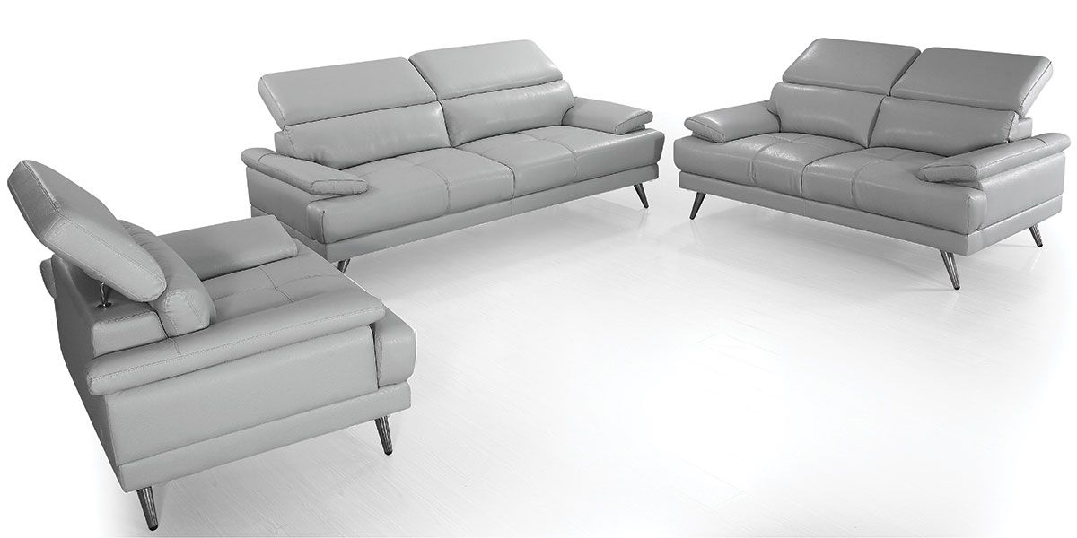Canapé_2_places_Cuir_LENA_-_Gris_LaMaisonDuCanapé