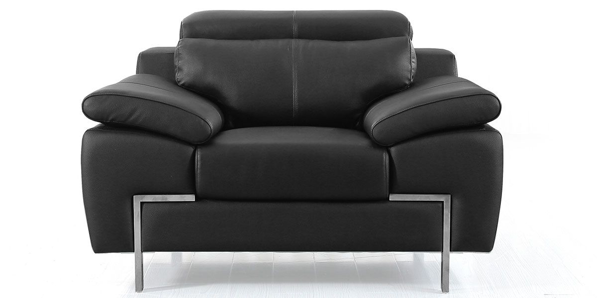 Fauteuil_Cuir_Design_KARE_-_Noir_LaMaisonDuCanapé