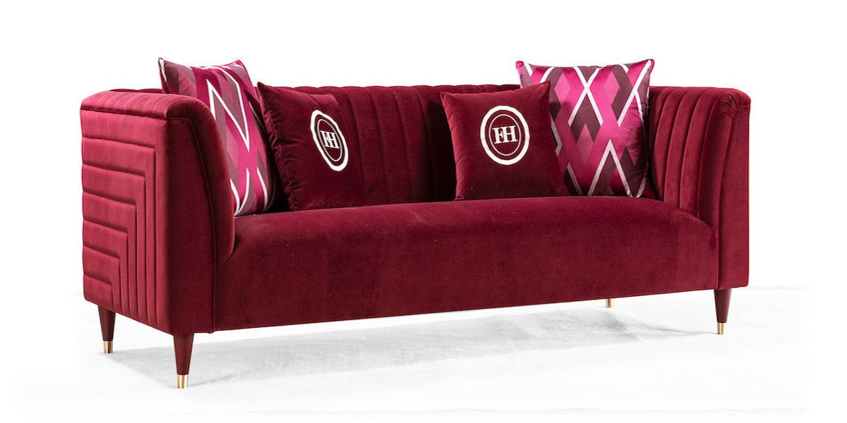 Canapé_3_places_en_velours_ROSSO_-_Bordeaux_LaMaisonDuCanapé