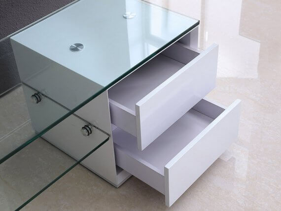 Meuble Tv En Verre Transparent Bianco