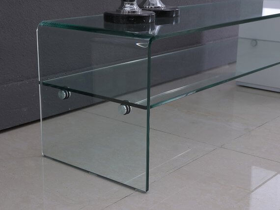 Meuble Tv En Verre Transparent Bianco