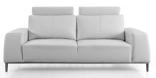 Canapé 3 places en cuir avec dossier avance-recul  LOOLAK – Blanc