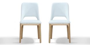 Chaise Design MANDY - Blanc - Lot de 2