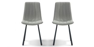 Chaise Design YUKA - Gris - Lot de 2