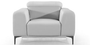 Fauteuil cuir Design NORA - Blanc