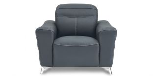 Fauteuil relaxation électrique 1 place en cuir SLOAN - Noir